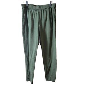 Eileen Fisher Olive Green Organic Cotton pullon pants -sz S